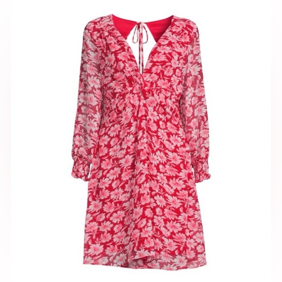Julia Jordan Tie Back Floral Dress Size 4 - Picture 1 of 8